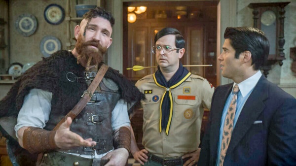 Eine Hochzeit lockt (v.l.) Thor (Devan Chandler Long), Pete (Richie Moriarty) und Trevor (Asher Grodman)
