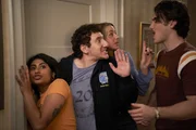 FX's Adults -- Ep. 205 -- Pictured: (l-r) Amita Rao as Issa, Malik Elassal as Samir, Lucy Freyer as Billie, Jack Innanen as Paul Baker. CR: Michael Gibson/FX FX's Adults -- Ep. 205 -- Pictured: (l-r) Amita Rao as Issa, Malik Elassal as Samir, Lucy Freyer as Billie, Jack Innanen as Paul Baker. CR: Michael Gibson/FX