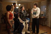 FX's Adults -- Ep. 204 -- Pictured: (l-r) Amita Rao as Issa, Lucy Freyer as Billie, Owen Thiele as Anton, Malik Elassal as Samir, Jack Innanen as Paul Baker. CR: Michael Gibson/FX