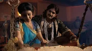 Kaiser Jalal Akbar (Rajat Tokas, re)
Königin Jodha Bai (Paridhi Sharma, li)