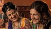 Kaiser Jalal Akbar (Rajat Tokas, re)
Königin Jodha Bai (Paridhi Sharma, li)