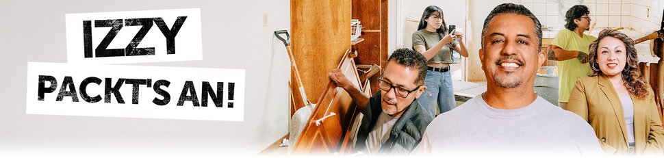 Izzy packt’s an!