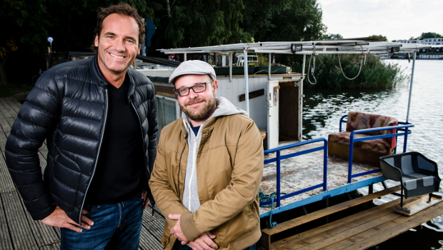 "Käpt'n Kasi"-Dreh mit Tommi Ohrner (l.) und Tobias Kasimirowicz (r.)