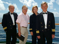 Horst Naumann, Regisseur Hans-Jürgen Tögel, Heide Keller, Siegfried Rauch (von links)