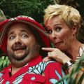 Linford Christie und Britt Ekland im britischen Dschungelcamp