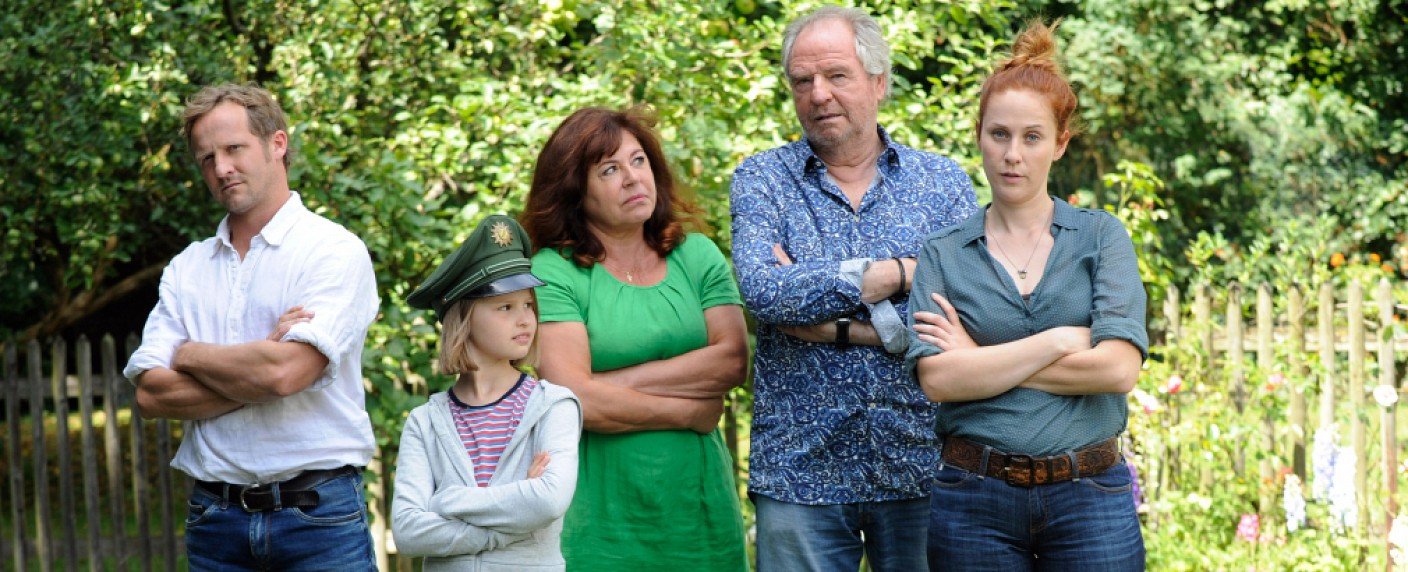 Drei Generationen einer Polizistenfamilie unter einem Dach