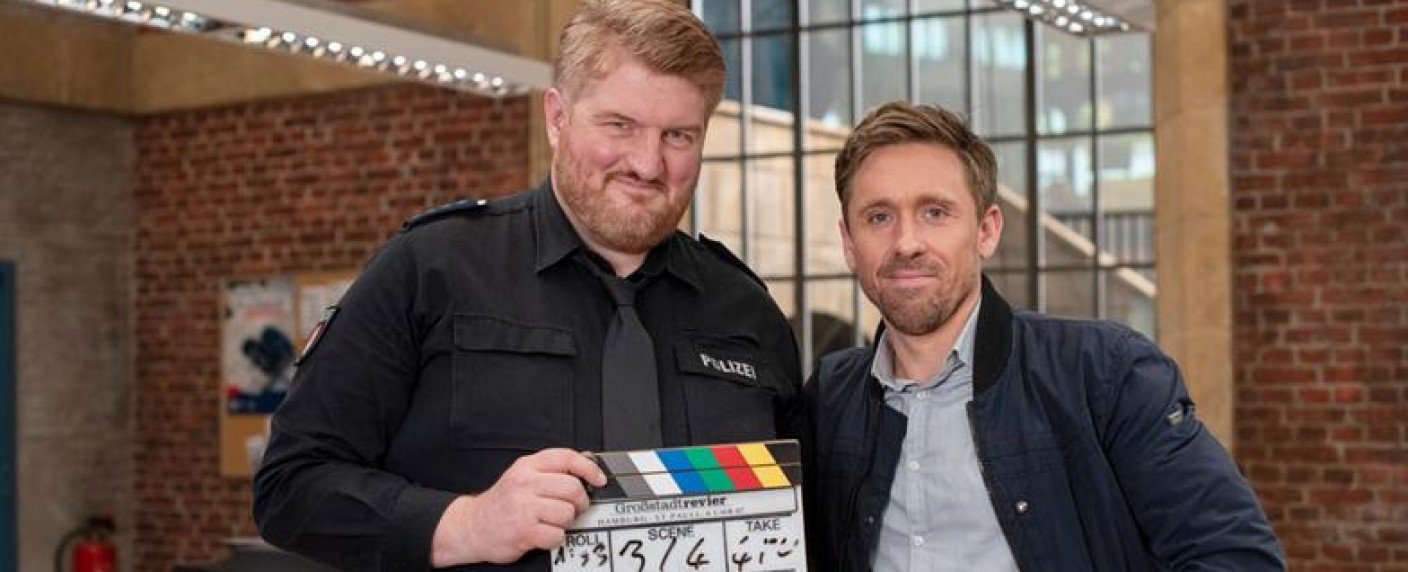 Marc Zwinz und Peter Fieseler haben letzten Drehtag