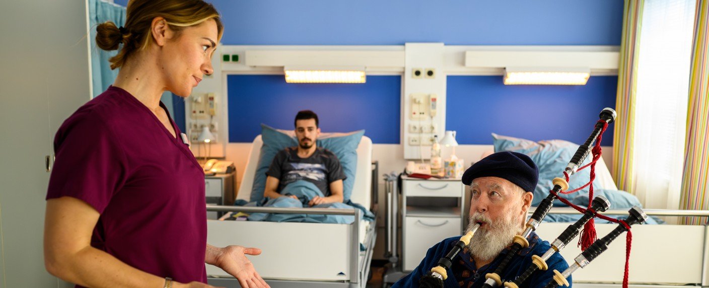 Dudelsackspieler mit Asthma landet in der Karlsklinik