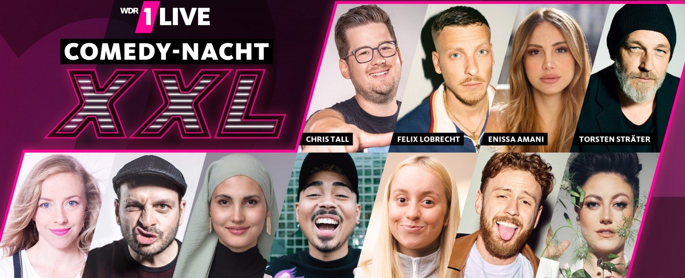 1LIVE Köln Comedy Nacht XXL 2024 mit Tall, StrÀter, Lobrecht, Yanar und