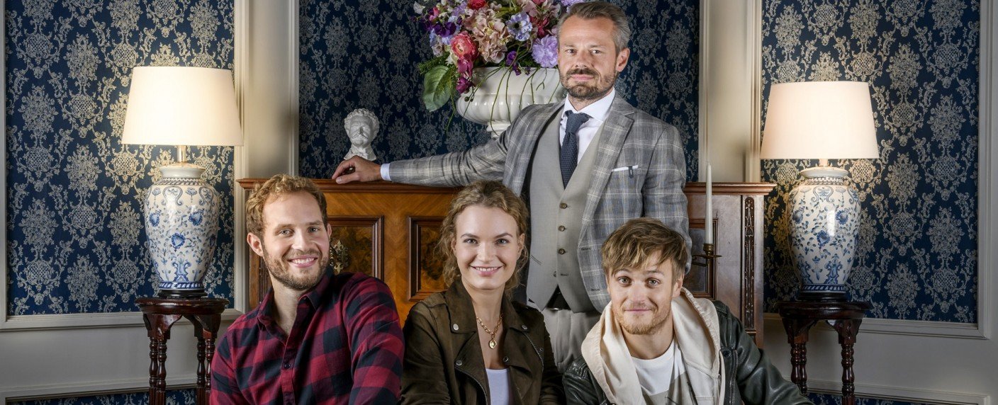 Ex-"Unter uns"-Darsteller Sven Waasner sowie Arne Löber, Christina Arends und Stefan Hartmann