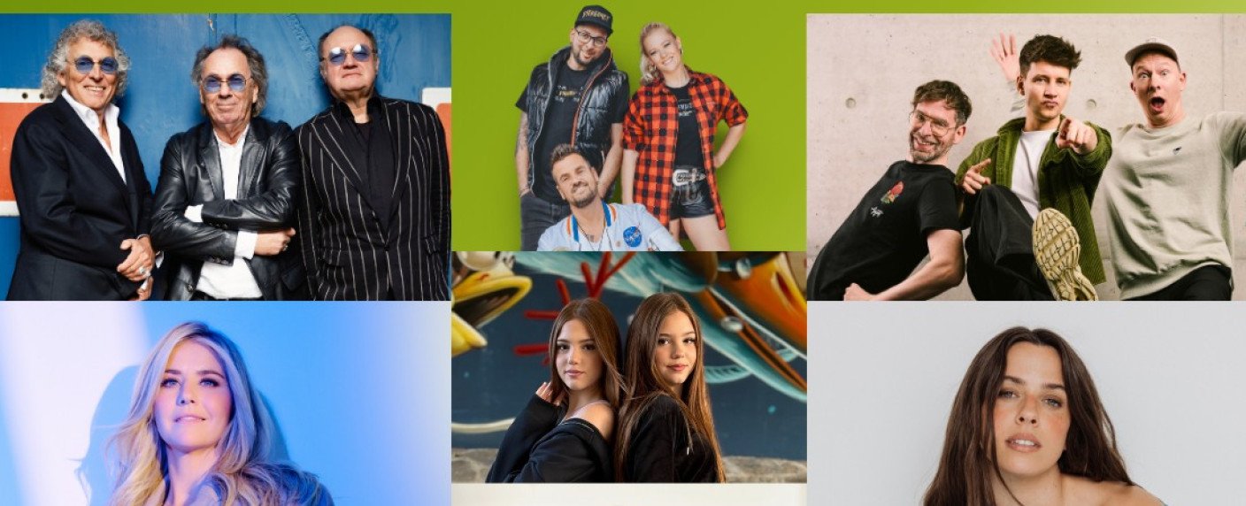 Hugo Egon Balder, Beatrice Egli, Guido Maria Kretschmer und Peggy March gratulieren zum Jubil&auml;um