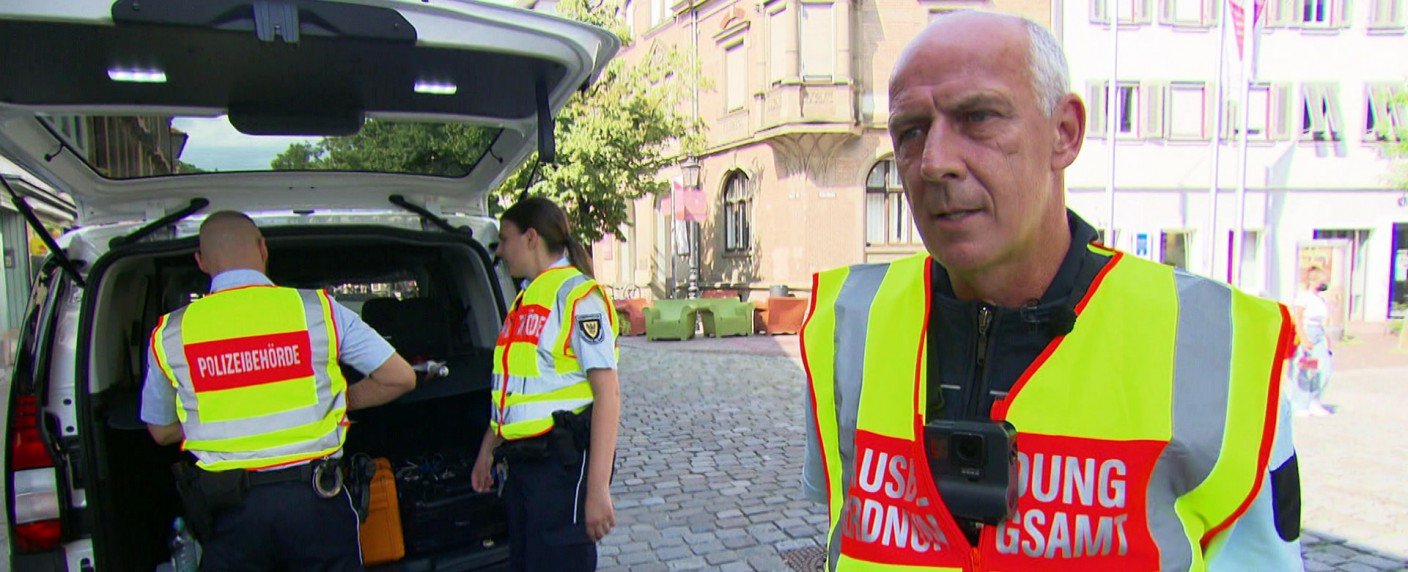 Jörg Draeger und Mario Basler beim Ordnungsamt und der Stadtreinigung