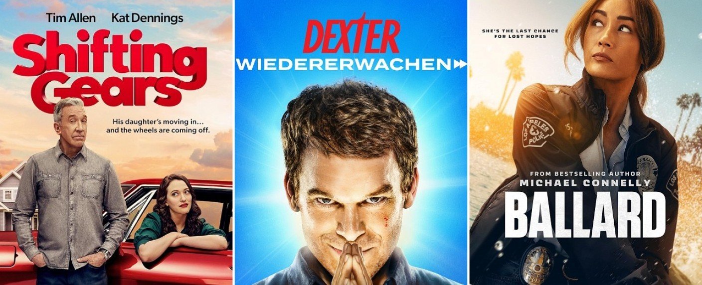Von "Navy CIS: Origins" bis "Dexter: Wiedererwachen", von "Shifting Gears" bis "Ballard"