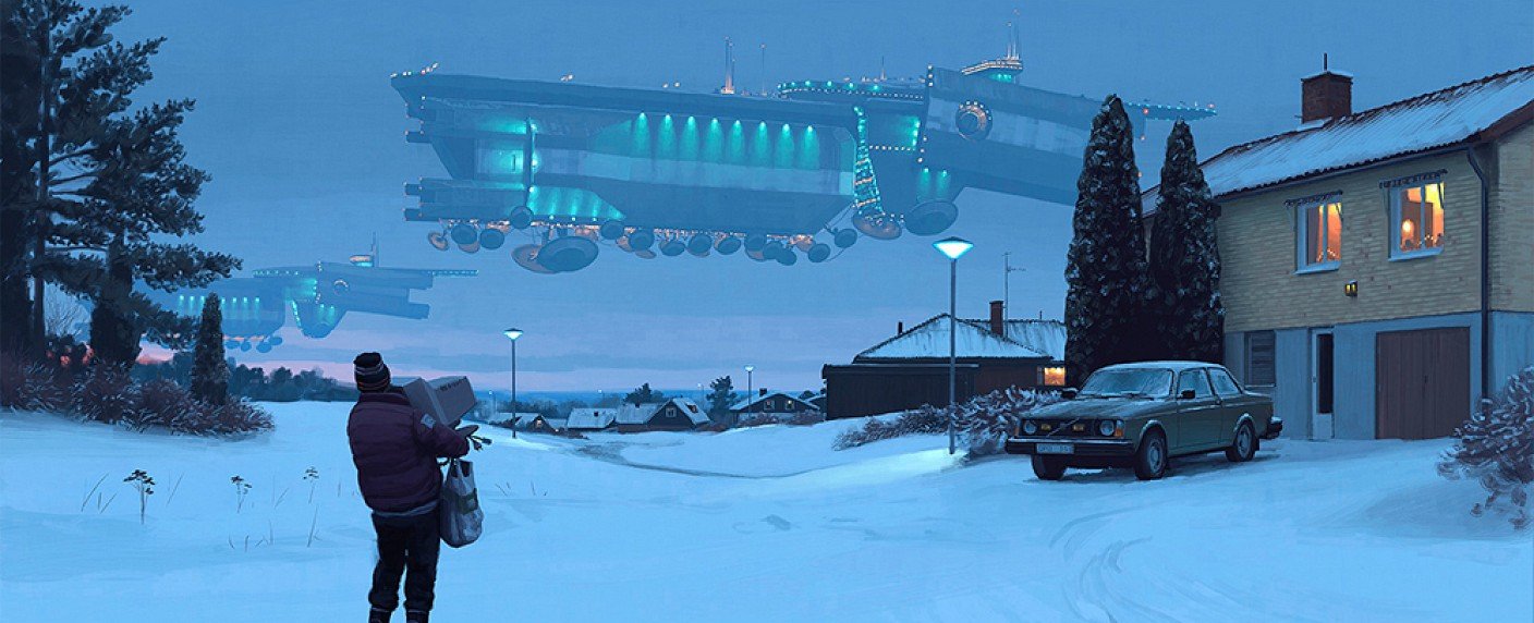 Werke des schwedischen Künstlers Simon Stålenhag als Vorlage