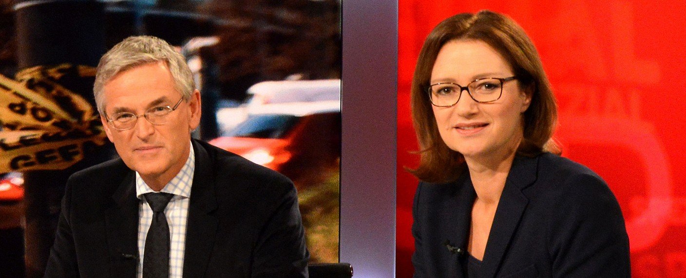 Deutschlands Außenminister im Gespräch mit Peter Frey und Bettina Schausten