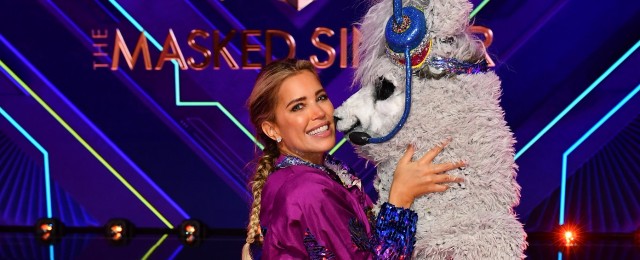 Enttarntes Alpaka im Interview nach der Show