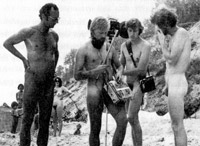 Hans-Joachim Wolle (links) am FKK-Strand