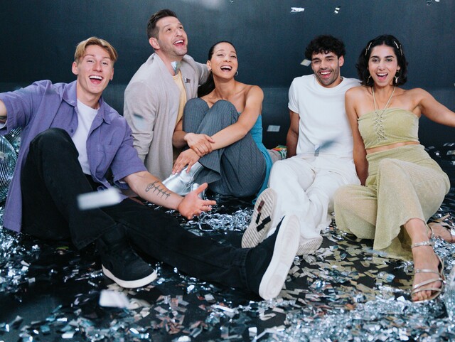 (v. l.) Leif Lunburg, Igor Dolgatschew, Shaolyn Fernandez, Raphael Kalkowski und Suri Abbassi