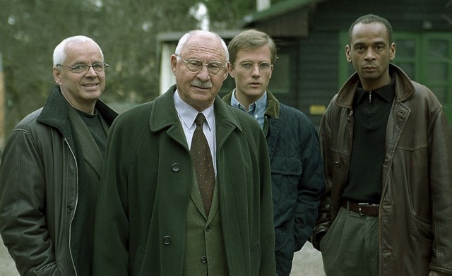 Jahrelang ein eingespieltes Team: (v. l. n. r.) Heymann (Michael Ande), Kress (Rolf Schimpf), Riedmann (Markus Böttcher) und Richter (Pierre Sanoussi-Bliss)