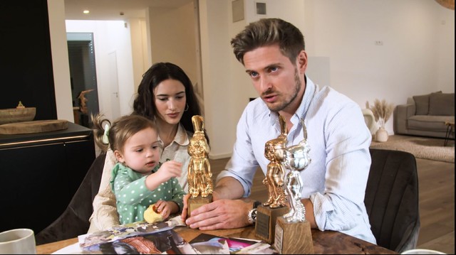 Jörn Schlönvoigt mit seiner Frau Hanna und Tochter Delia