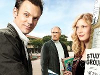 Joel McHale, Chevy Chase und Gillian Jacobs