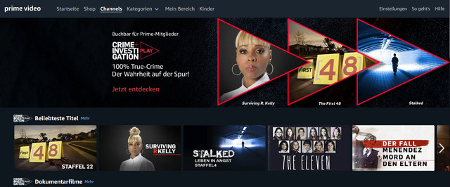 Ausblick auf den "Crime + Investigation Play"-Channel