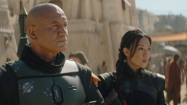 Boba Fett (Temuera Morrison) und Fennec Shand (Ming-Na Wen)