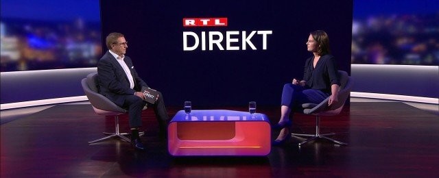 Erster Talkgast bei "RTL Direkt" war Annalena Baerbock