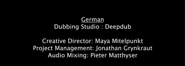 Angaben zum Synchronstudio im Abspann von "Murderesses"