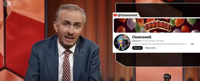 Jan B&ouml;hmermann befasste sich im "ZDF Magazin Royale" mit "Clownswelt"