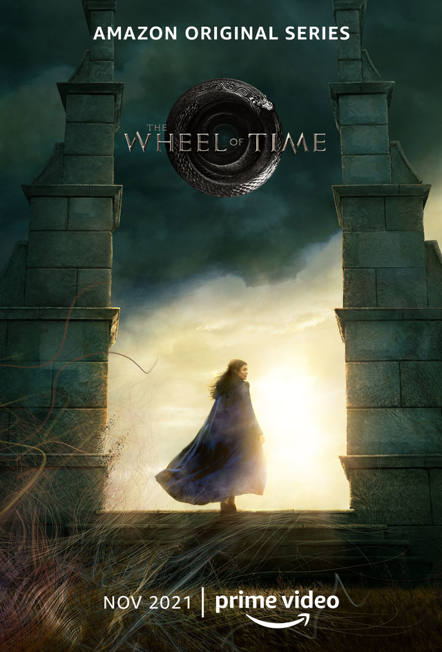Poster zu "The Wheel of Time" mit Rosamund Pike als Moiraine vom amerikanischen Prime Video.