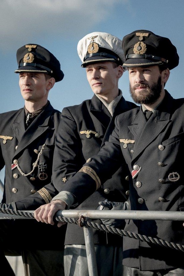 Die Führungscrew von U-612 unter Kaleun Klaus Hoffmann (Rick Okon)