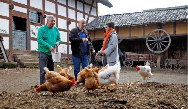 Christoph, Armin und Clarissa im Freilichtmuseum Kommern