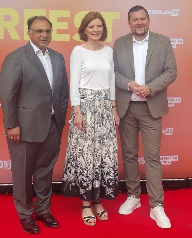 (v. l.) Walid Nakschbandi (Geschäftsführer Film- und Medienstiftung NRW), WDR-Intendantin
