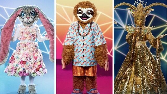 (v. l.) Hase, Faultier und G&ouml;ttin in der zweiten "The Masked Singer"-Staffel