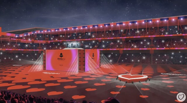 Das Konzept der "Arena Plus" mit mehreren Bühnen für Live-Auftritte