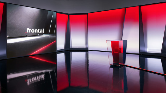 Ein Blick ins neue "frontal"-Studio, das am Dienstag Premiere feiert.