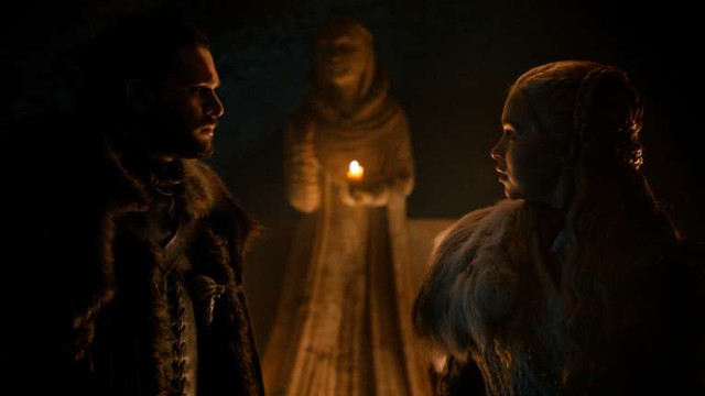 Jon (Kit Harington) erzählt Daenerys (Emilia Clarke) die Wahrheit über seine Herkunft.