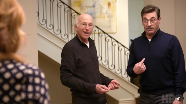 Jon Hamm (r.) durfte sich in der vergangenen Staffel von "Curb Your Enthusiasm" mit Larry David herumschlagen