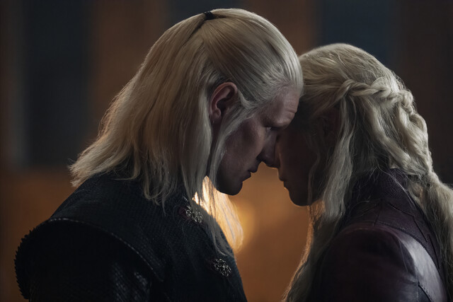 Im Rachedurst vereint - aber hält ihre eigene Allianz? Cousins und Eheleute Daemon (Matt Smith) und Rhaenyra Targaryen (Emma D'Arcy)