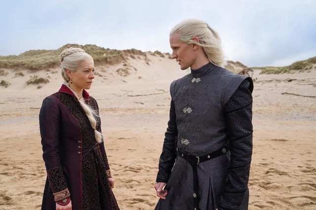 Emma D'Arcy als Princess Rhaenyra Targaryen und Matt Smith als Prince Daemon Targaryen