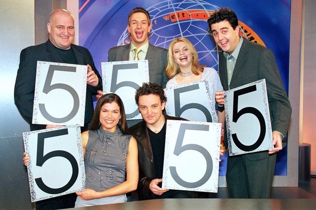 Das "Wochenshow"-Team feierte im Frühjahr 2001 das fünfjährige Bestehen