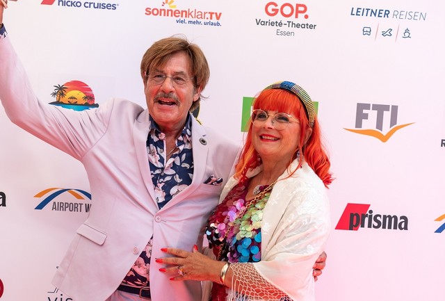 Jörg Draeger mit seiner Frau Petra auf der Gala der "Goldenen Sonne Spezial"