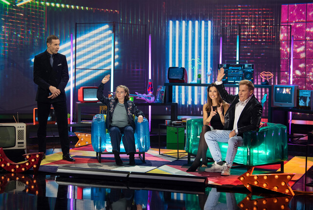 Ameli, Carina Walz und Dieter Bohlen beim Musikvideo-Duell