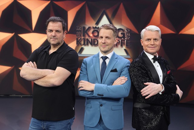 Wer wird "Der König der Kindsköpfe"? (v. l.) Martin Rütter, Oliver Pocher oder Guido Cantz?