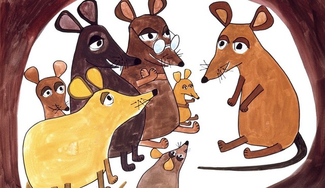 Die Ur-Maus aus der Bildergeschichte "Die Maus im Laden"