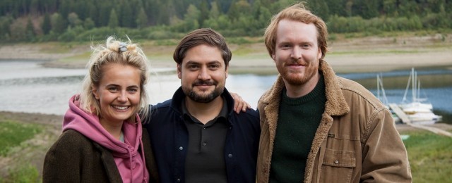 Olga von Luckwald (Lina), Nathan Nill (Regisseur) und Ole Fischer (Samuel)