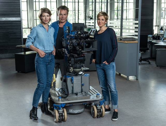 Das "SOKO Köln"-Team: Teamchefin Helena Jung (Sonja Baum), Matti Wagner (Pierre Besson) und Vanessa Haas (Kerstin Landmann)