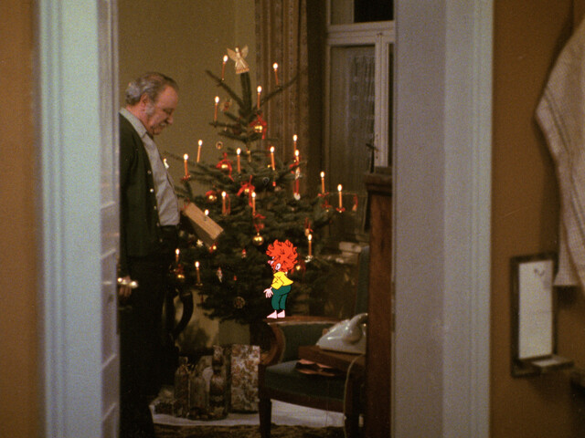 Meister Eder und sein Pumuckl feiern Weihnachten.