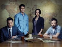 Will und sein Team am American Policy Institute: Grant (Christopher Evan Welch), Tanya (Lauren Hodges) und Miles (Dallas Roberts).